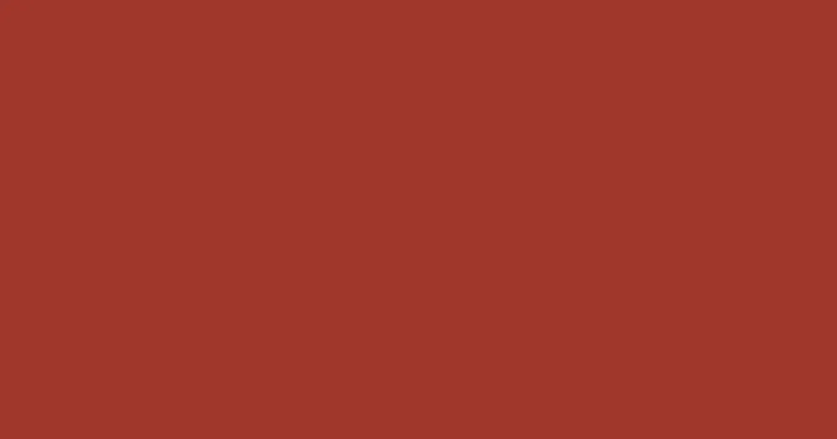#a0372b sweet brown color image