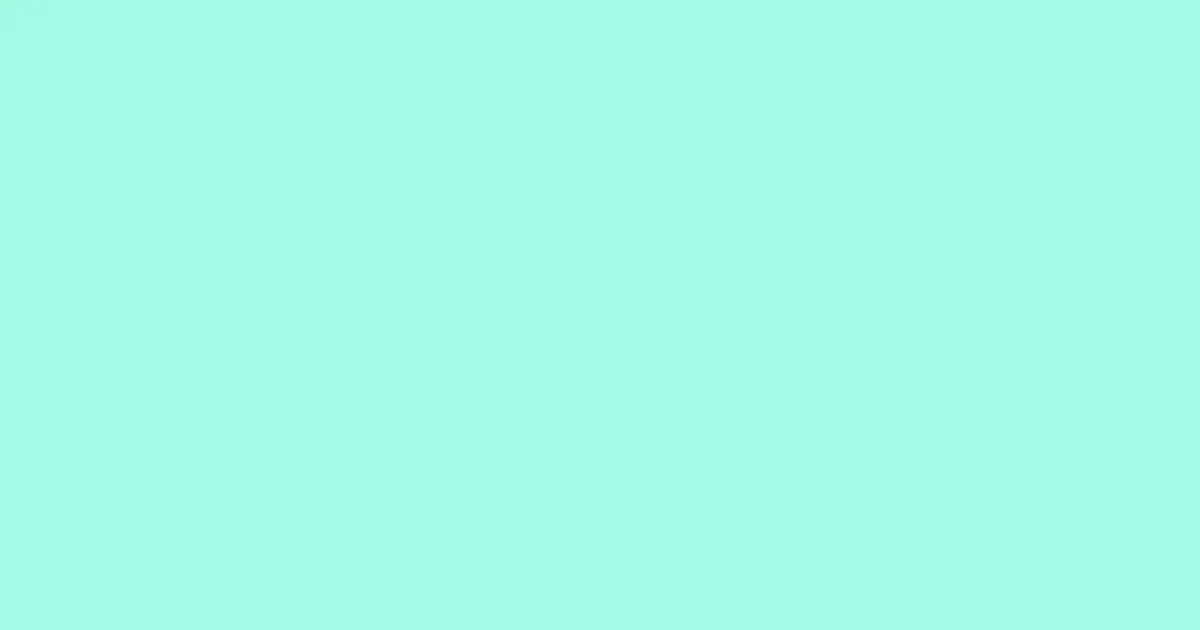 #a0fbe5 aquamarine color image