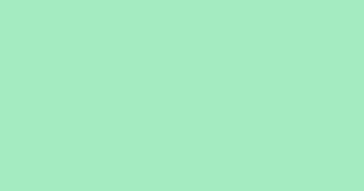 #a2e9be sea green color image