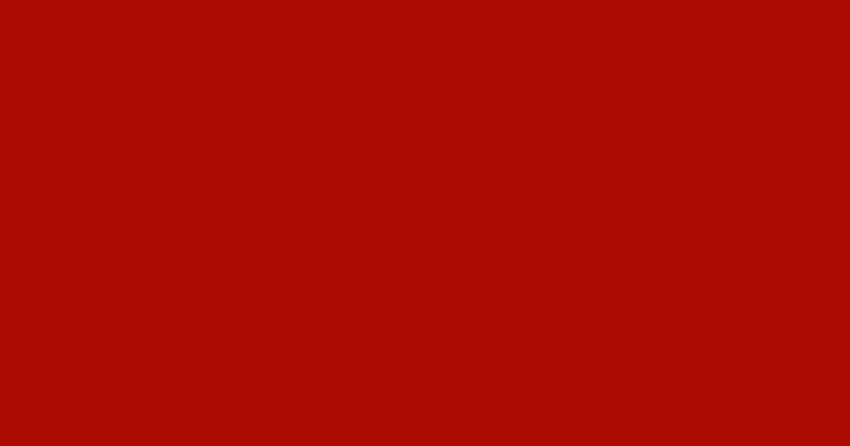 #ab0c00 bright red color image