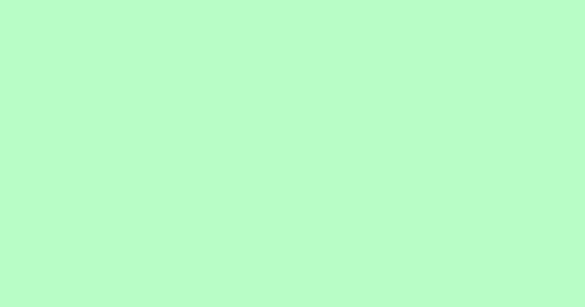 #b9fdc5 snowy mint color image