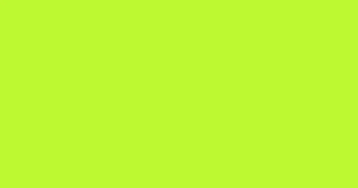 #bef931 green yellow color image