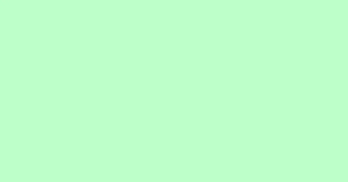 #beffc8 snowy mint color image