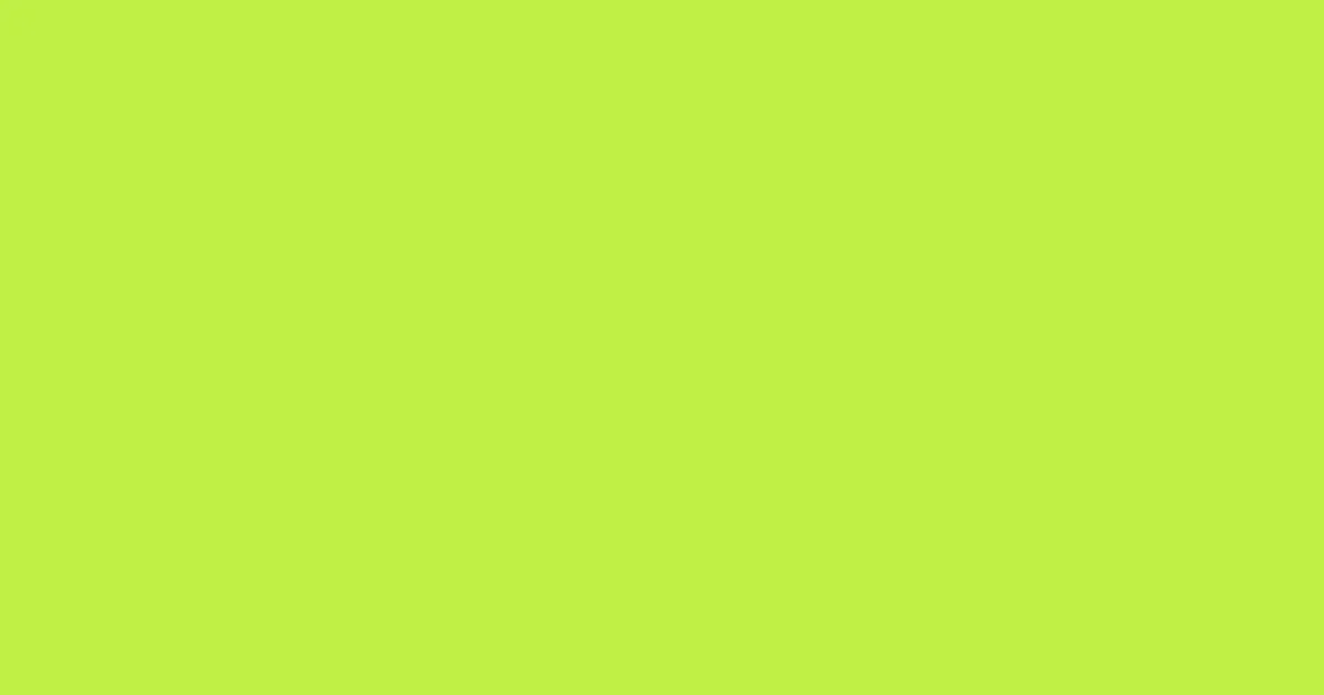 #bff044 green lizard color image