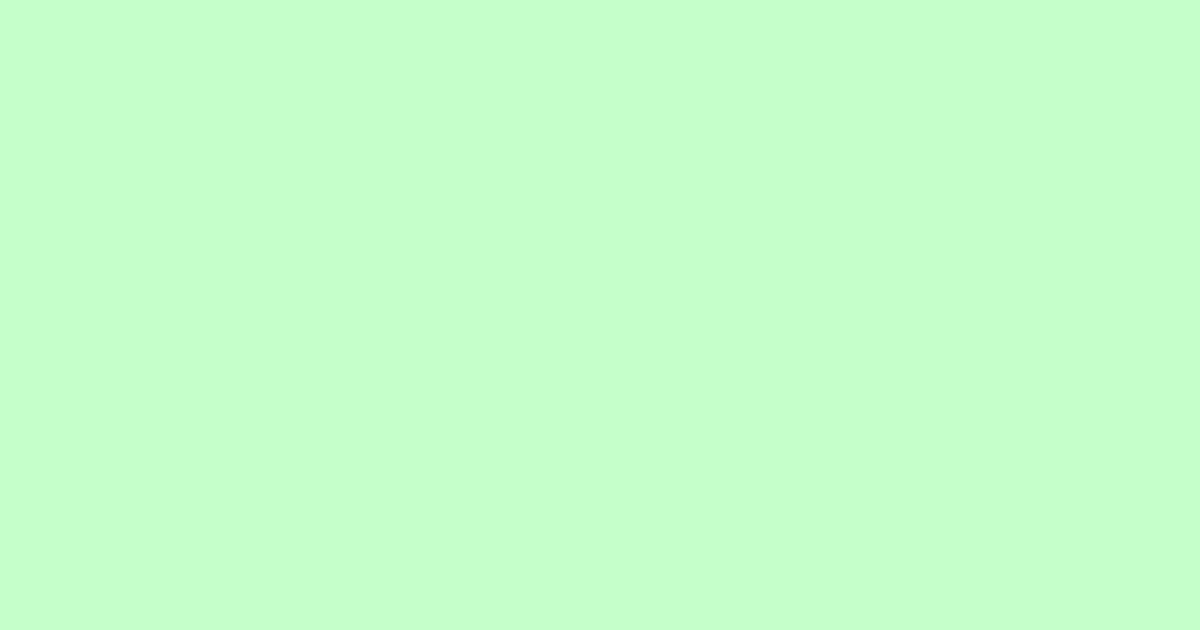 #c4ffca snowy mint color image