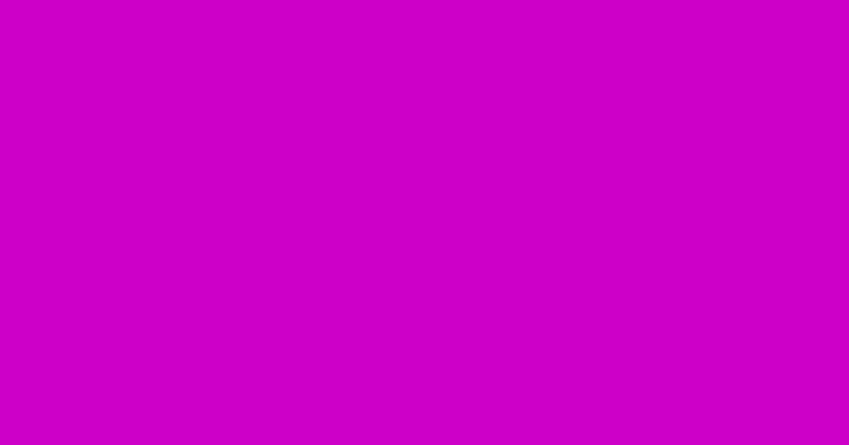 cc00c9 - Purple Pizzazz Color Informations
