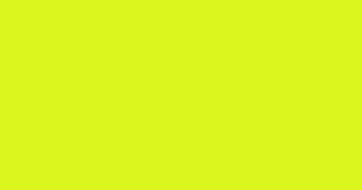 #d9f61e electric lime color image