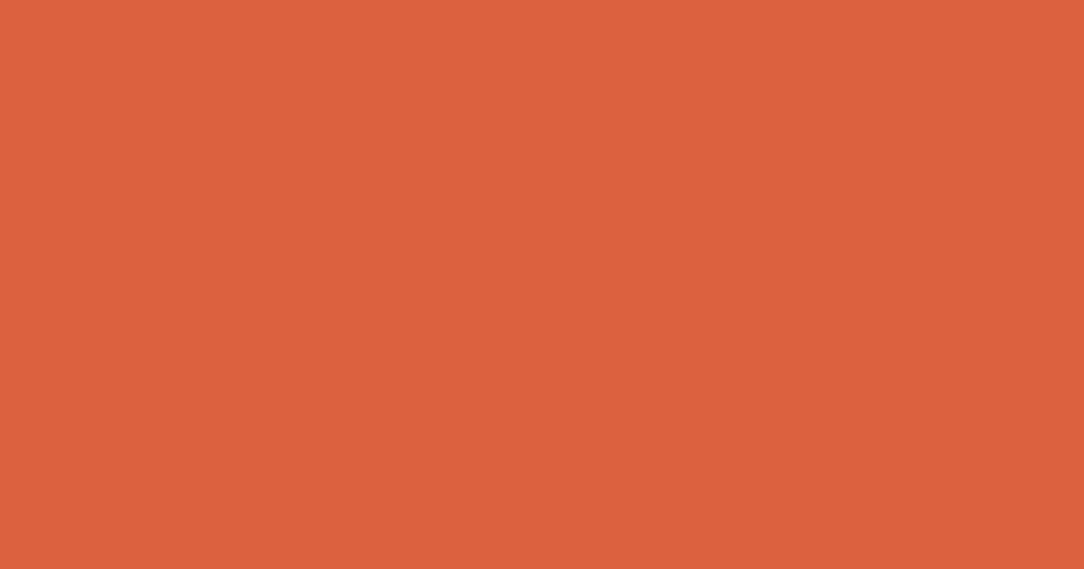 #da613f red damask color image