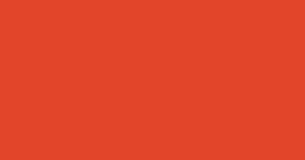 #e2452b cinnabar color image