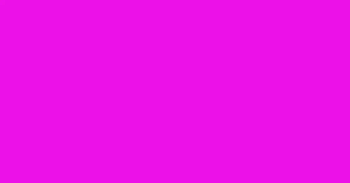 #ed11e9 magenta / fuchsia color image