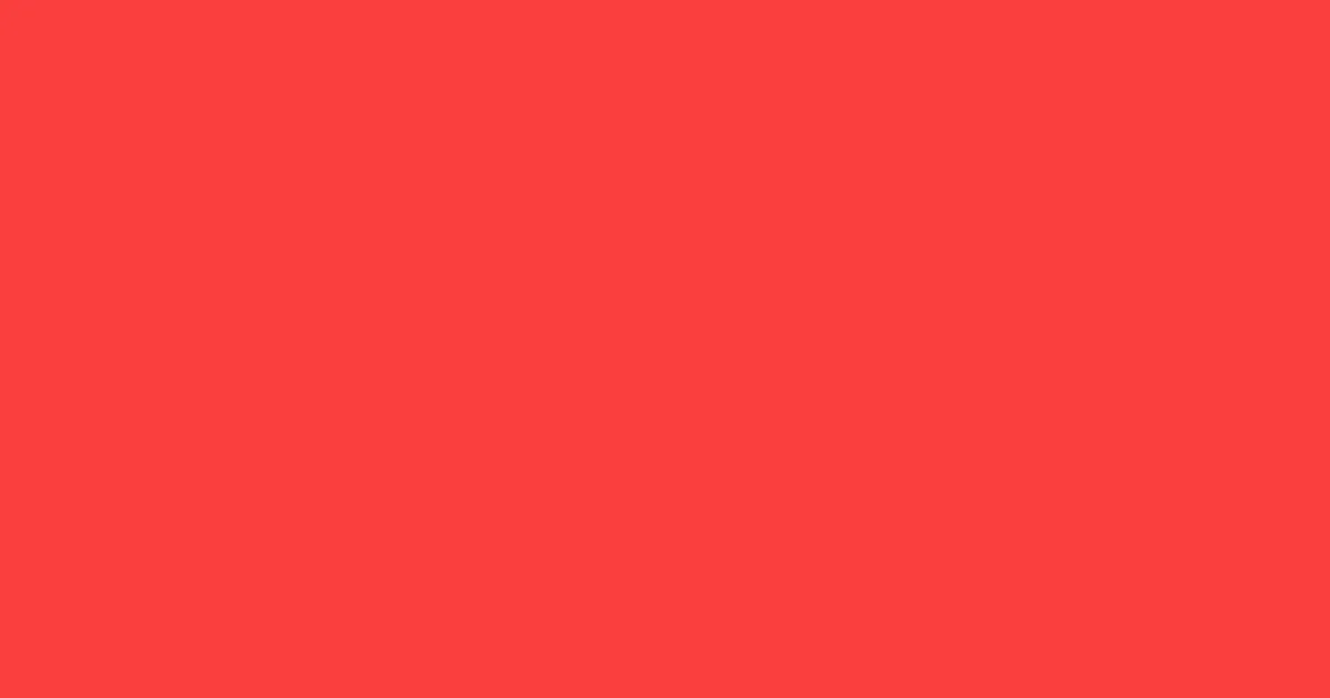 #fa3f3f red salsa color image