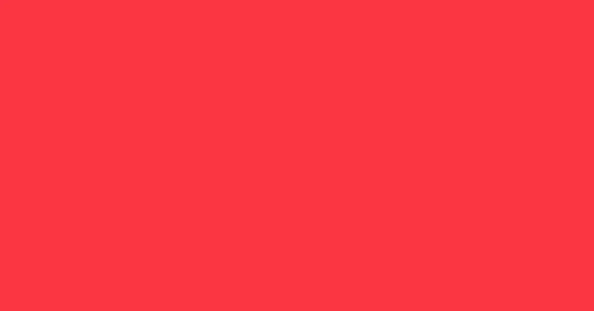 #fb3541 red salsa color image