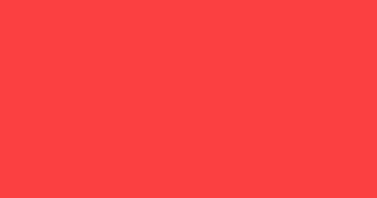 #fb4041 red salsa color image