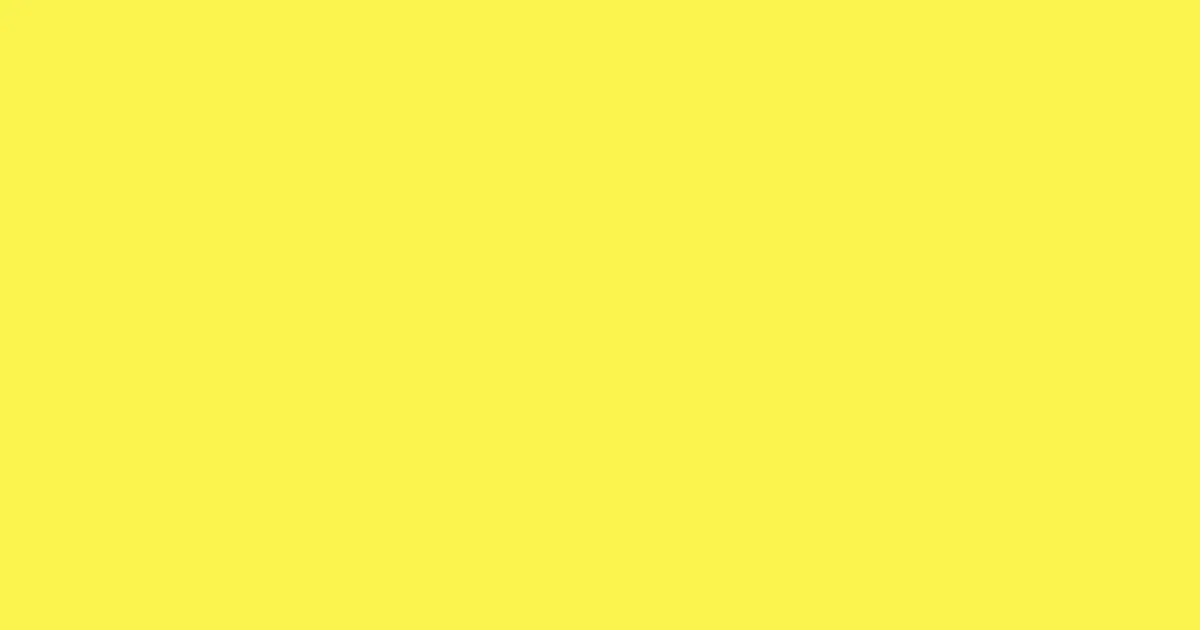 #fbf44e lemon yellow color image