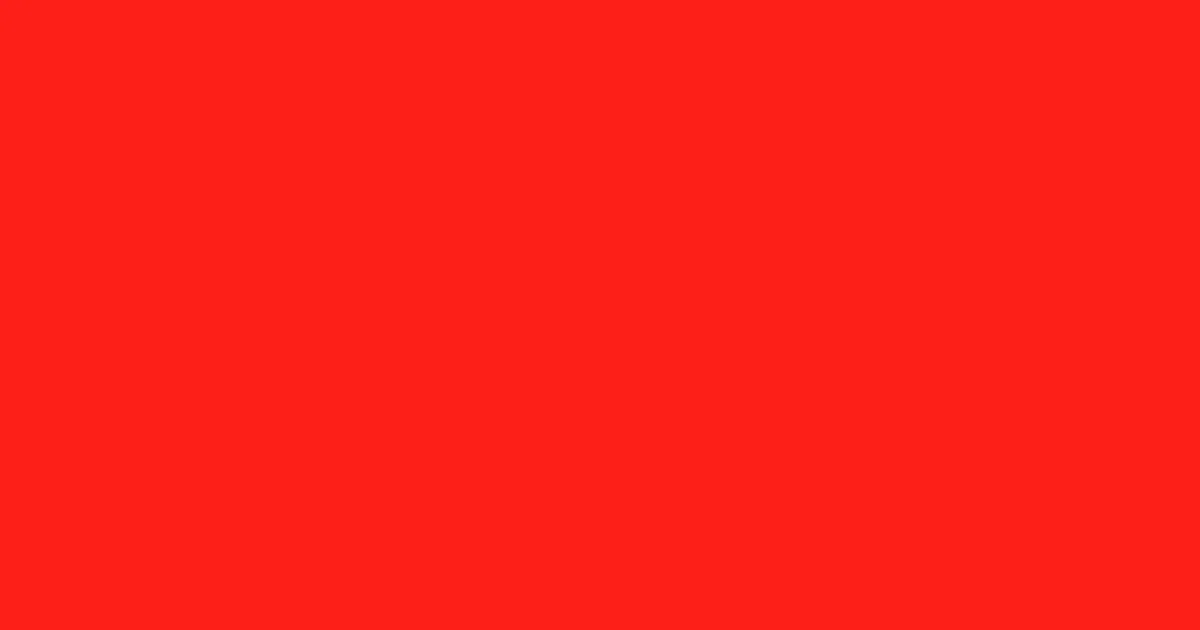 #fc1f17 scarlet color image