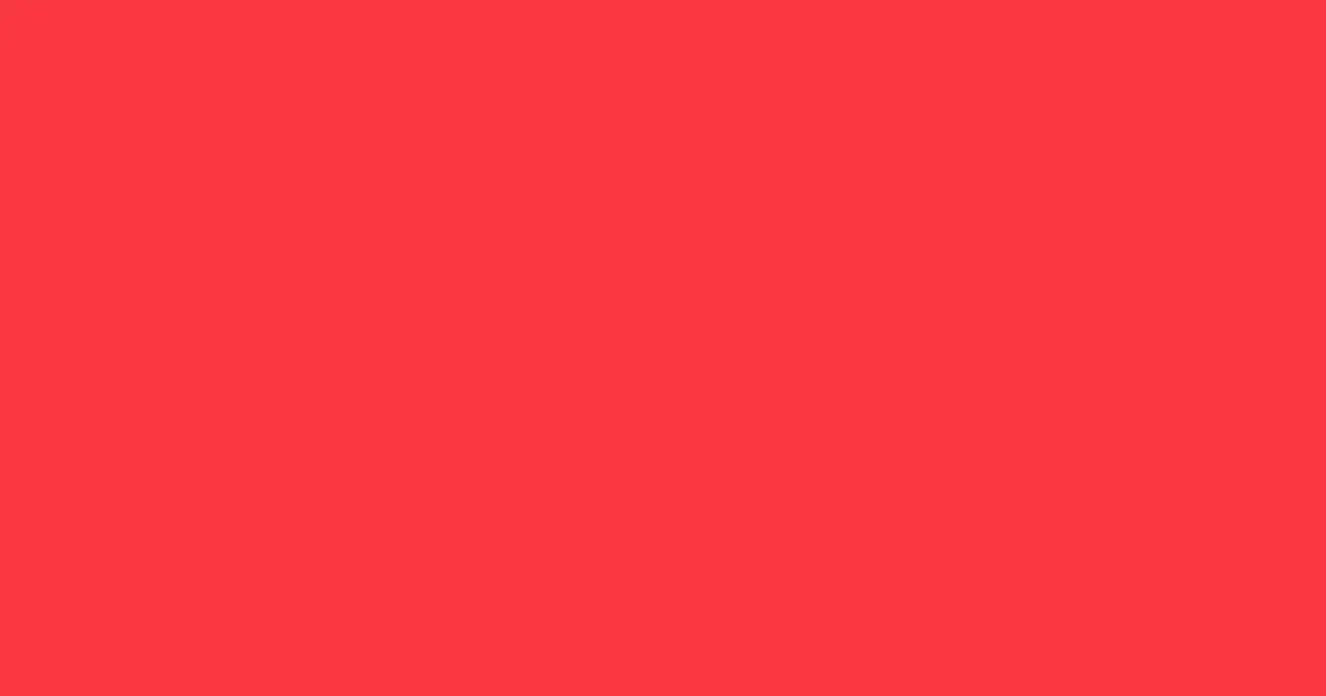 #fc3842 red salsa color image