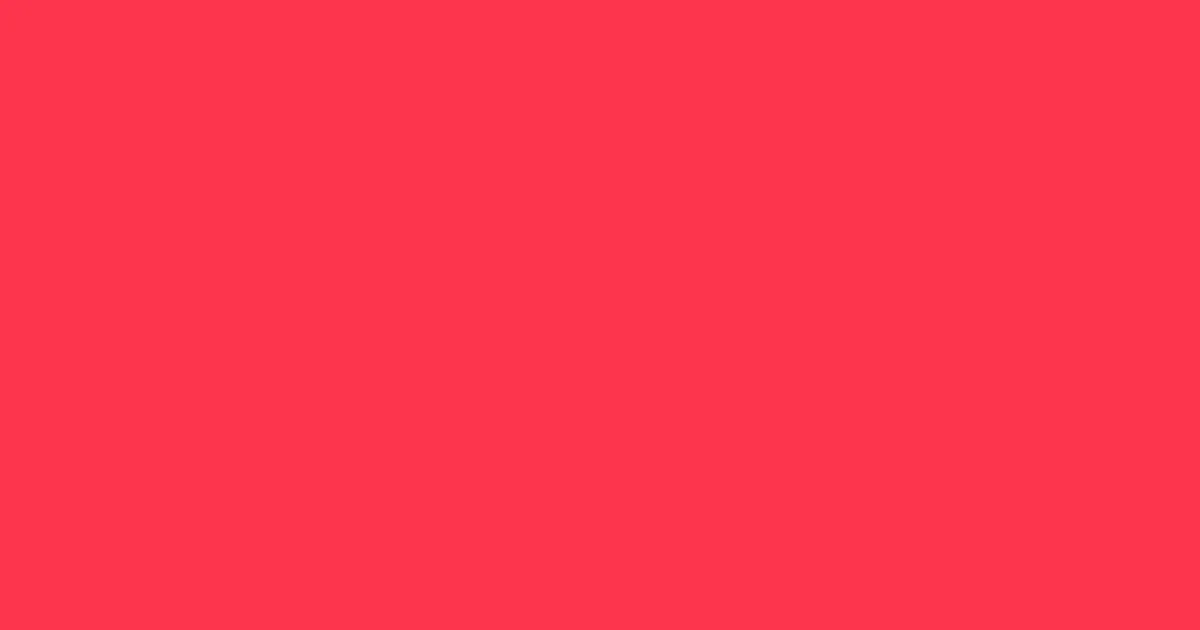 #fd354c red salsa color image