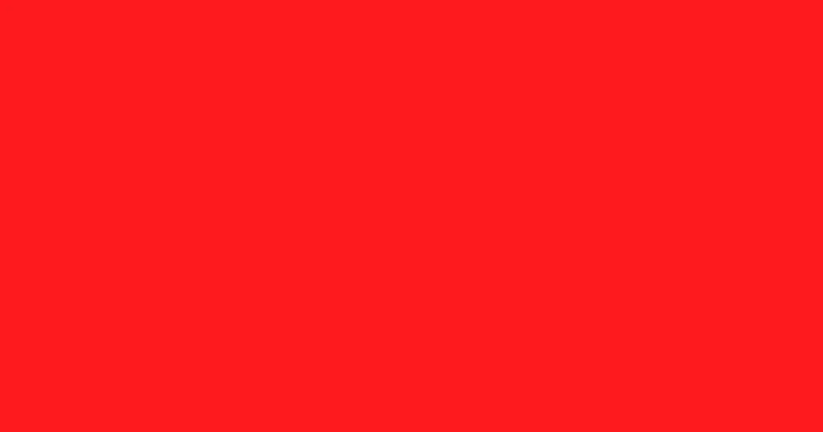 #fe191e orange red color image