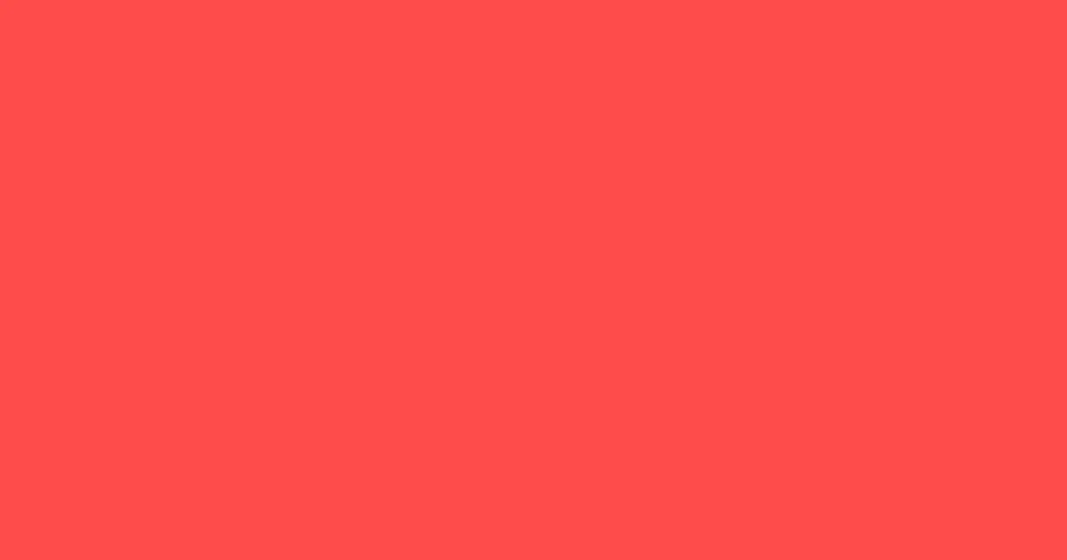 #fe4c4b red orange color image